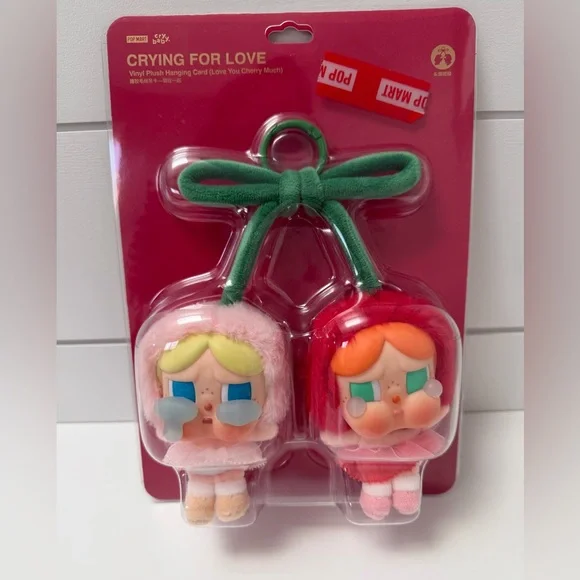 Crying For Love Plush Hanging Charm - Pink & Red - Picture 1 of 2